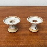 Mid-century Danish studio ceramic candle holders, 1960s, set of 2.