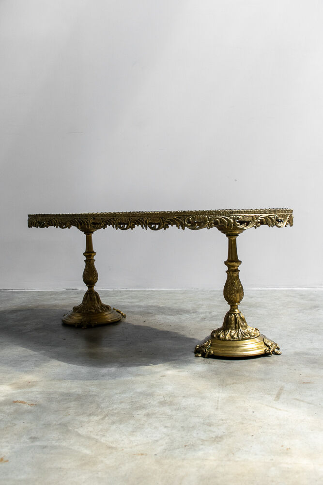 Marble and brass coffee table France 1940