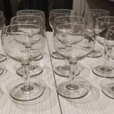 Set of water and wine glasses