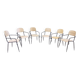 Lot de 6 chaises bois et fer