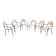 Lot de 6 chaises bois et fer