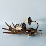 Double golden spike wall lamp