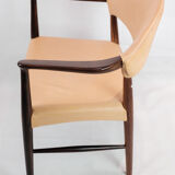 Armchair in Rosewood with Light Natural Leather Designed by Kurt Ol