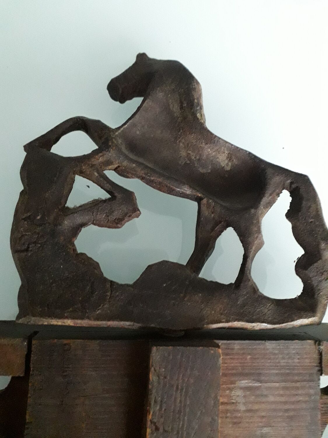 Fronton de meuble en bois 33 cm