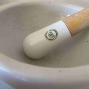 Mortar and pestle antique Porcelain Avignon Kitchen white porcelain France