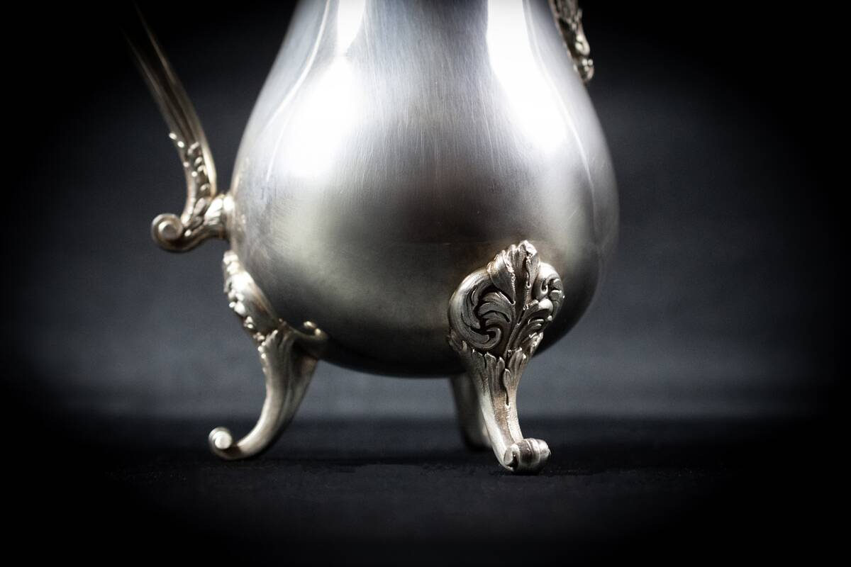 CHRISTOFLE Collection Marly - Théière balustre en métal argenté - XXème
