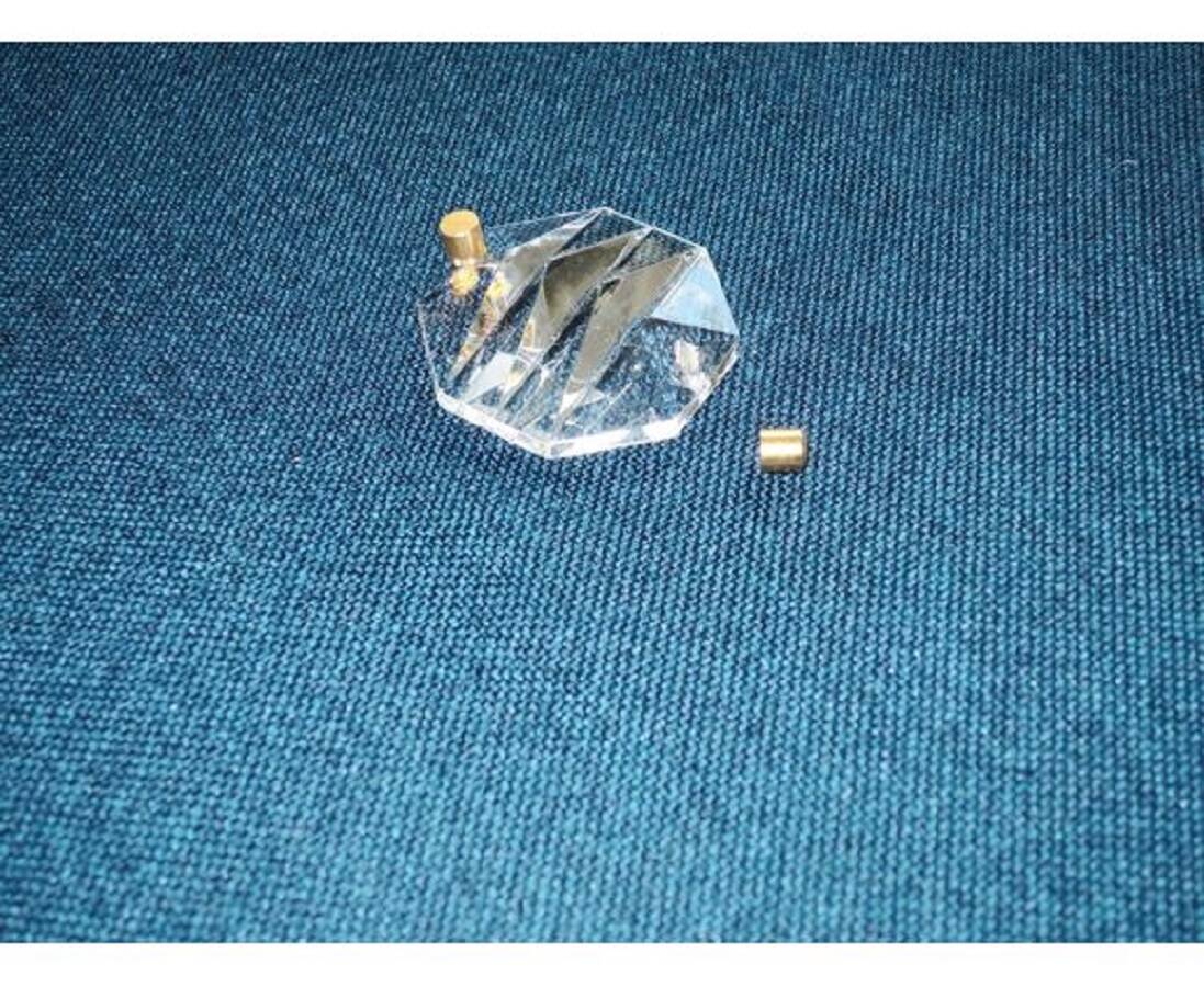 Kinkeldey gold plated and faceted glass chandelier, 1960s