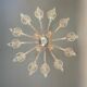 Venetian chandelier in transparent murano glass, 12 arms of light