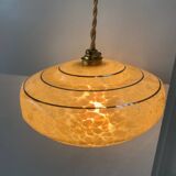 Pair of art deco pendant lights in Clichy glass