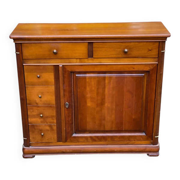 Armoire à chaussures en bois massif Louis Philippe directoire 80s