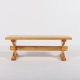 Small solid pine bench-coffee table from 1980’s, Sweden