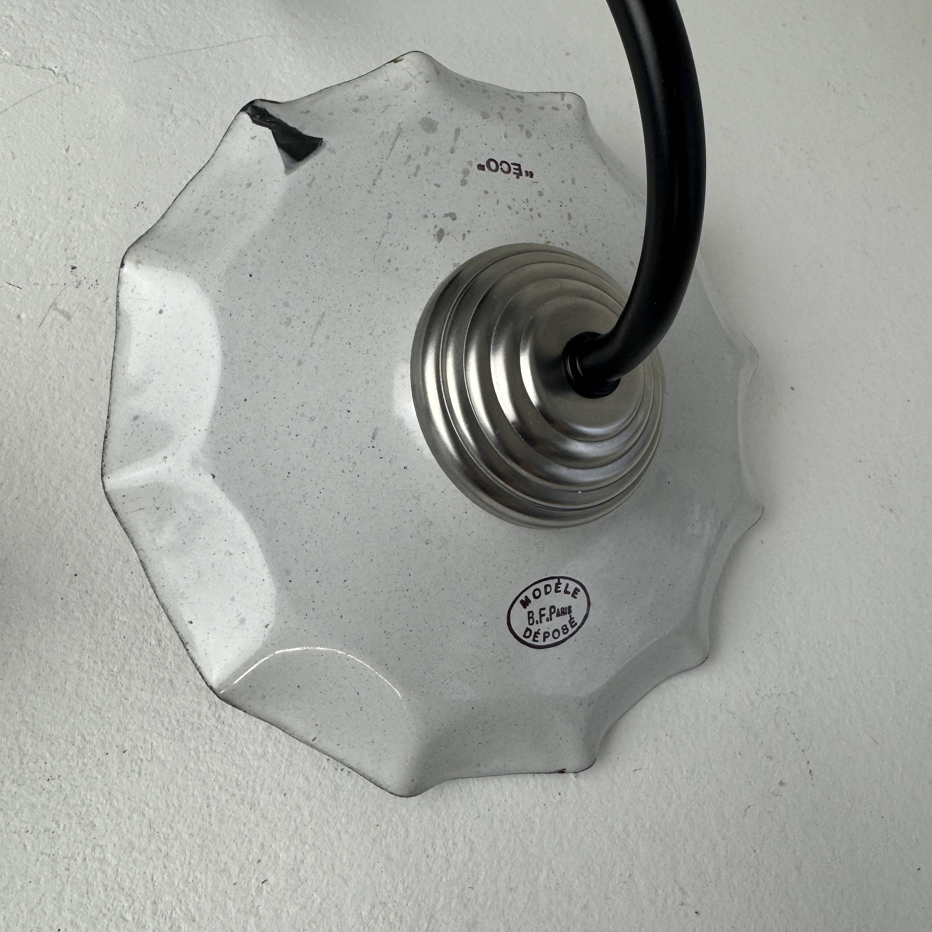 Pair of antique swan neck workshop wall lights