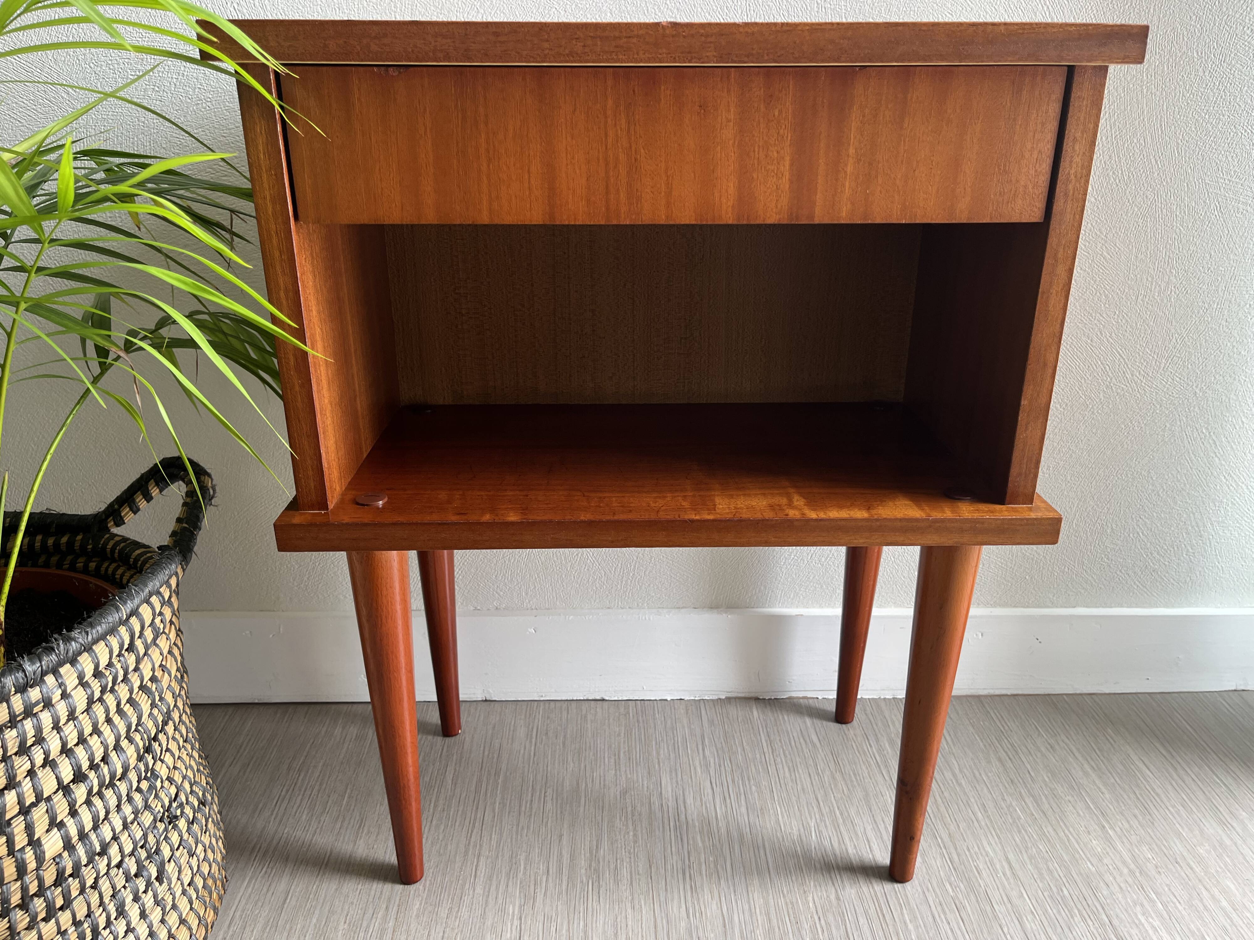 Bedside table vintage feet compass