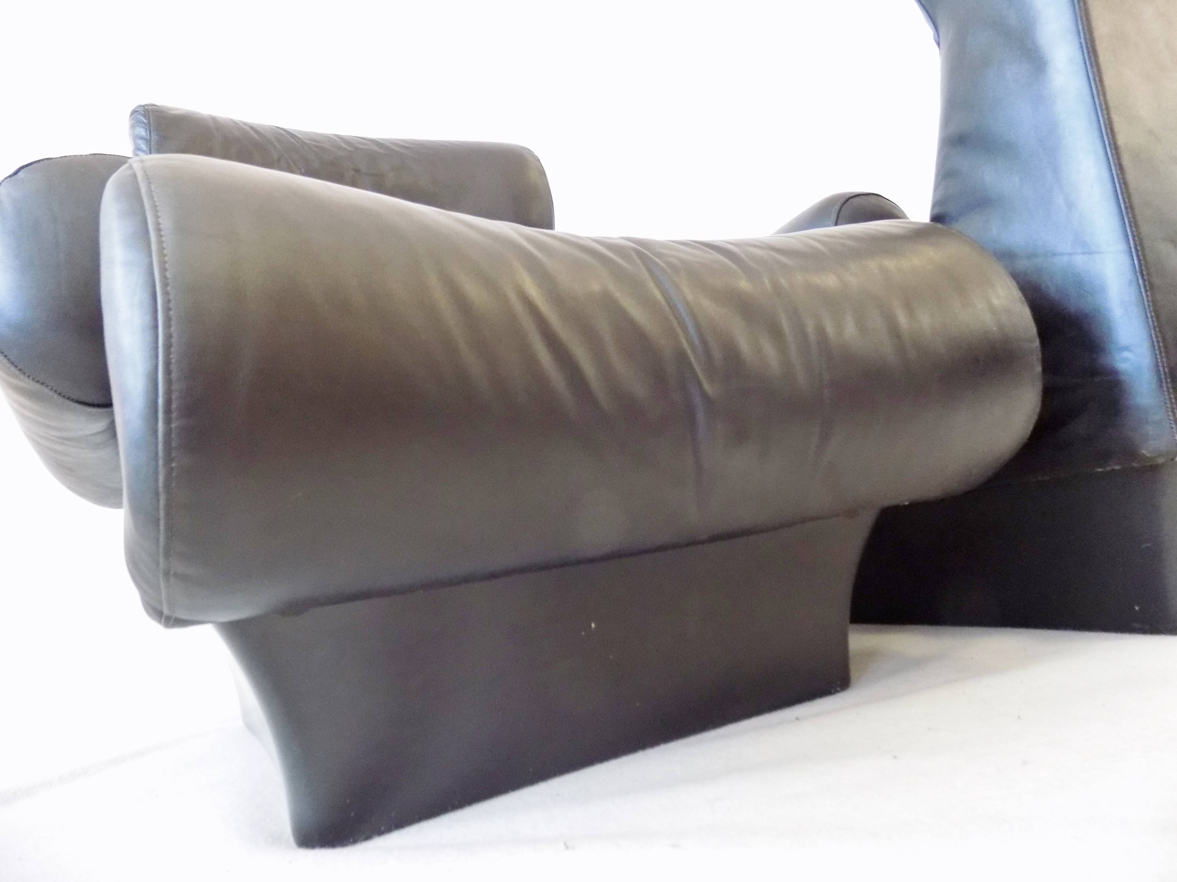 Canapé en cuir de sofalette Otto Zapf 2 places