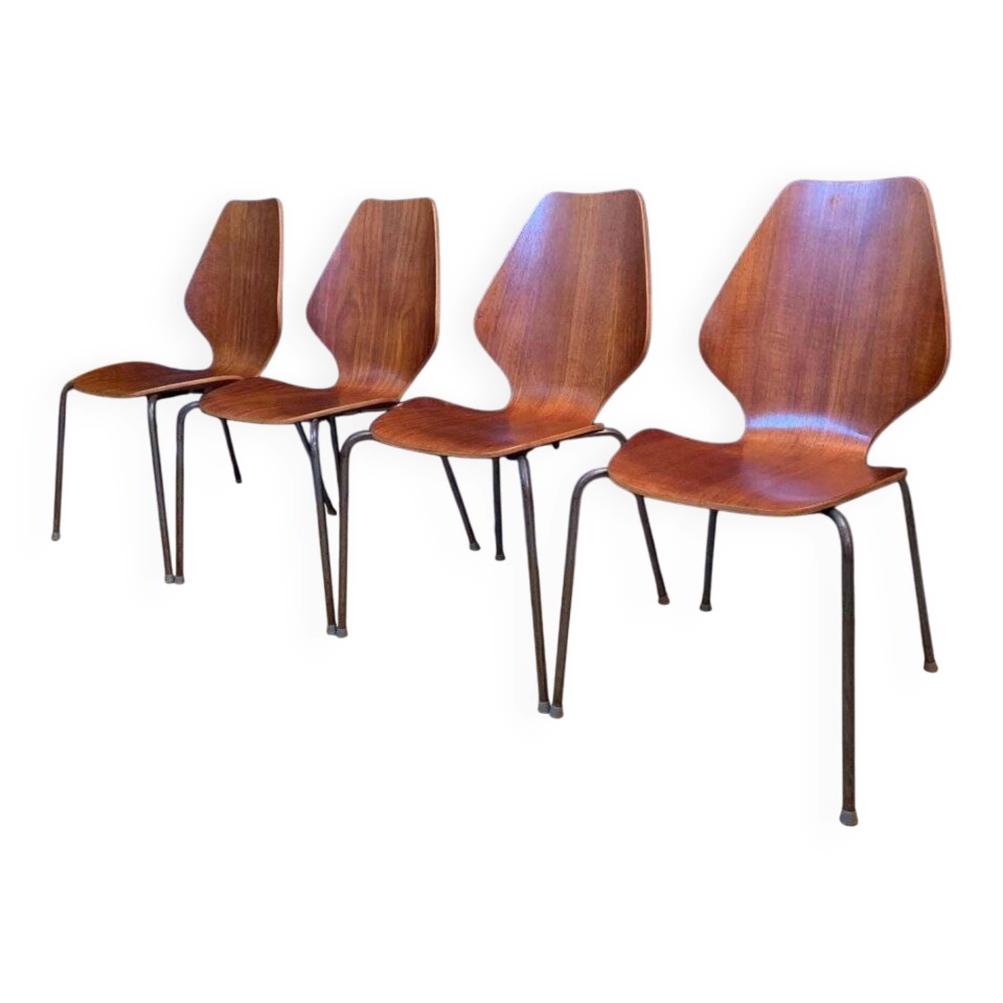 Chairs by Herbert Hirche for Jofy Stalmobler, Denmark, 1950s, set of 4