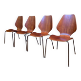 Chairs by Herbert Hirche for Jofy Stalmobler, Denmark, 1950s, set of 4