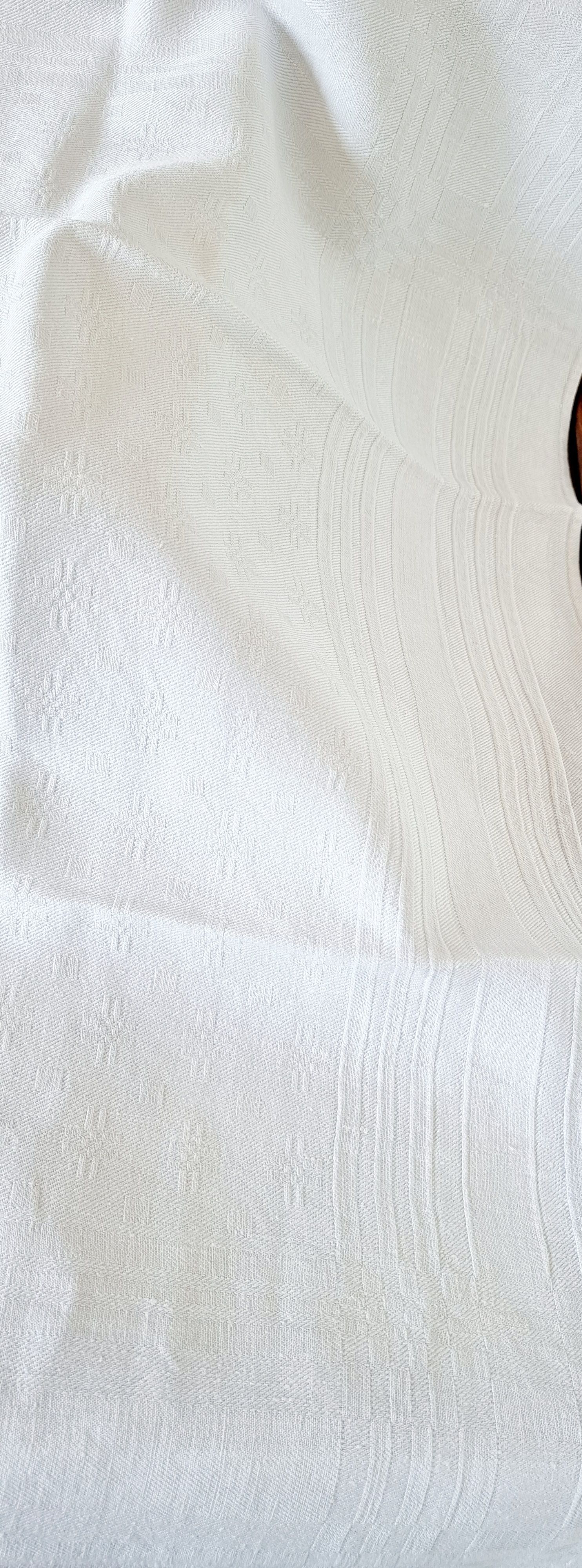 12 antique French linen towels with damask embroidery with "GB" anagrams.