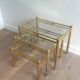 Set of 3 nesting brass tables