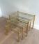 Suite de 3 tables gigognes en laiton