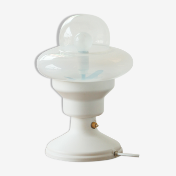 Lampe blanche design - années 70