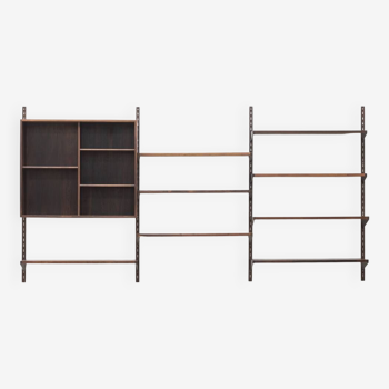 3-bay wall unit in rosewood by Kai Kristiansen, Denmark, 1960s