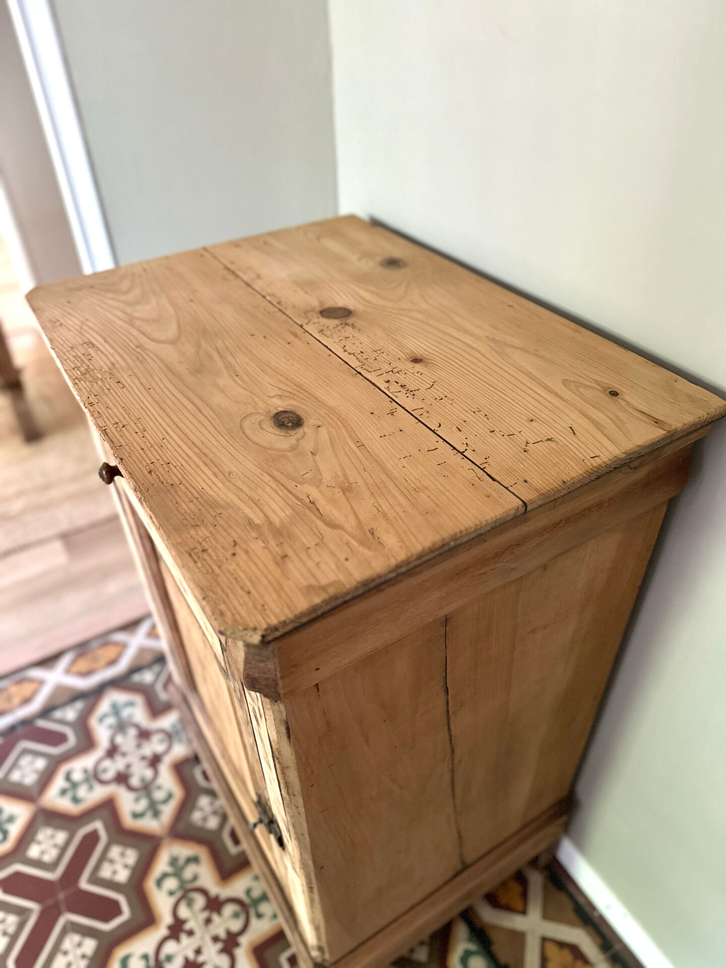 Raw wood sideboard