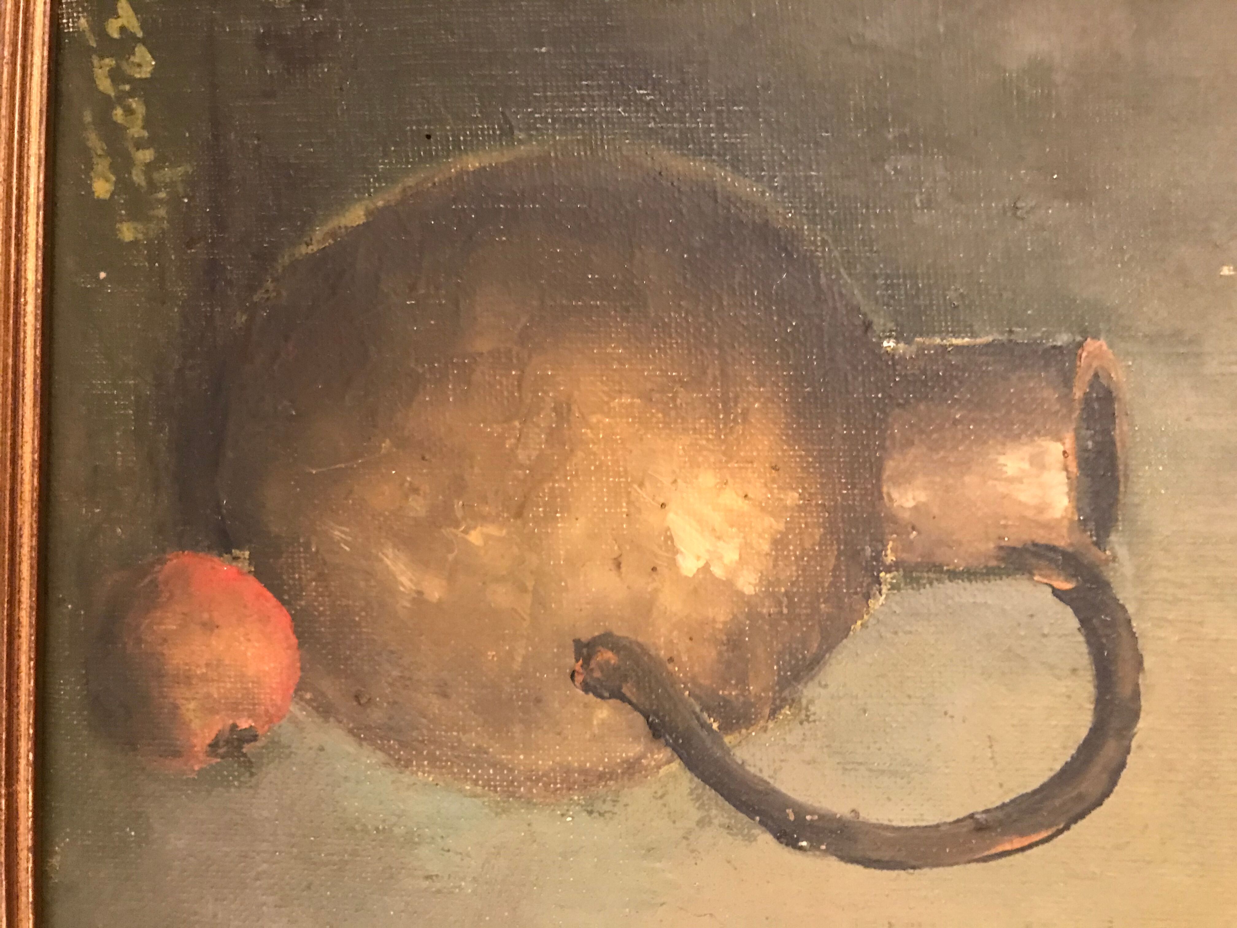 Still life oil on framed canvas