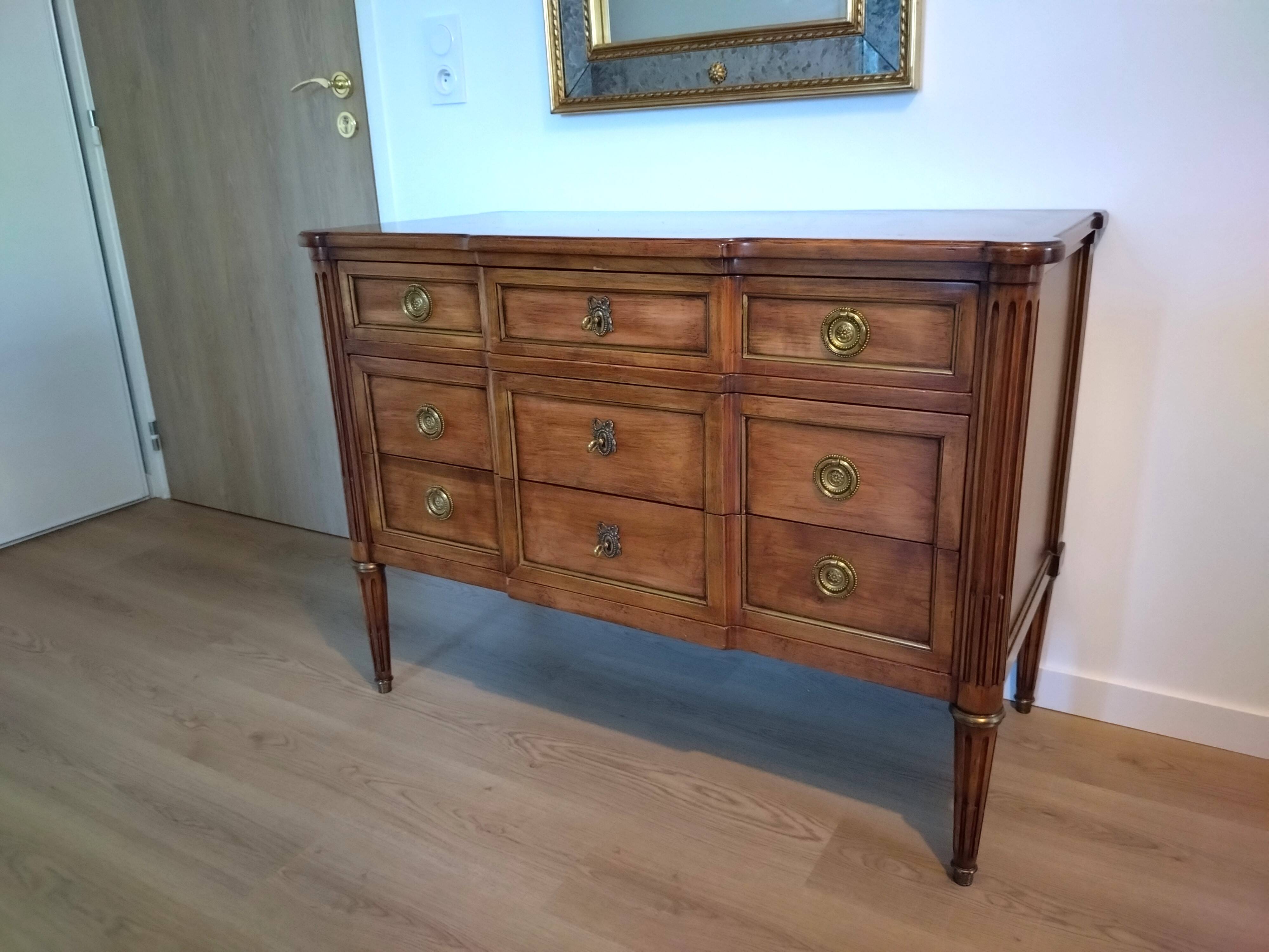 Louis XVI style chest of drawers