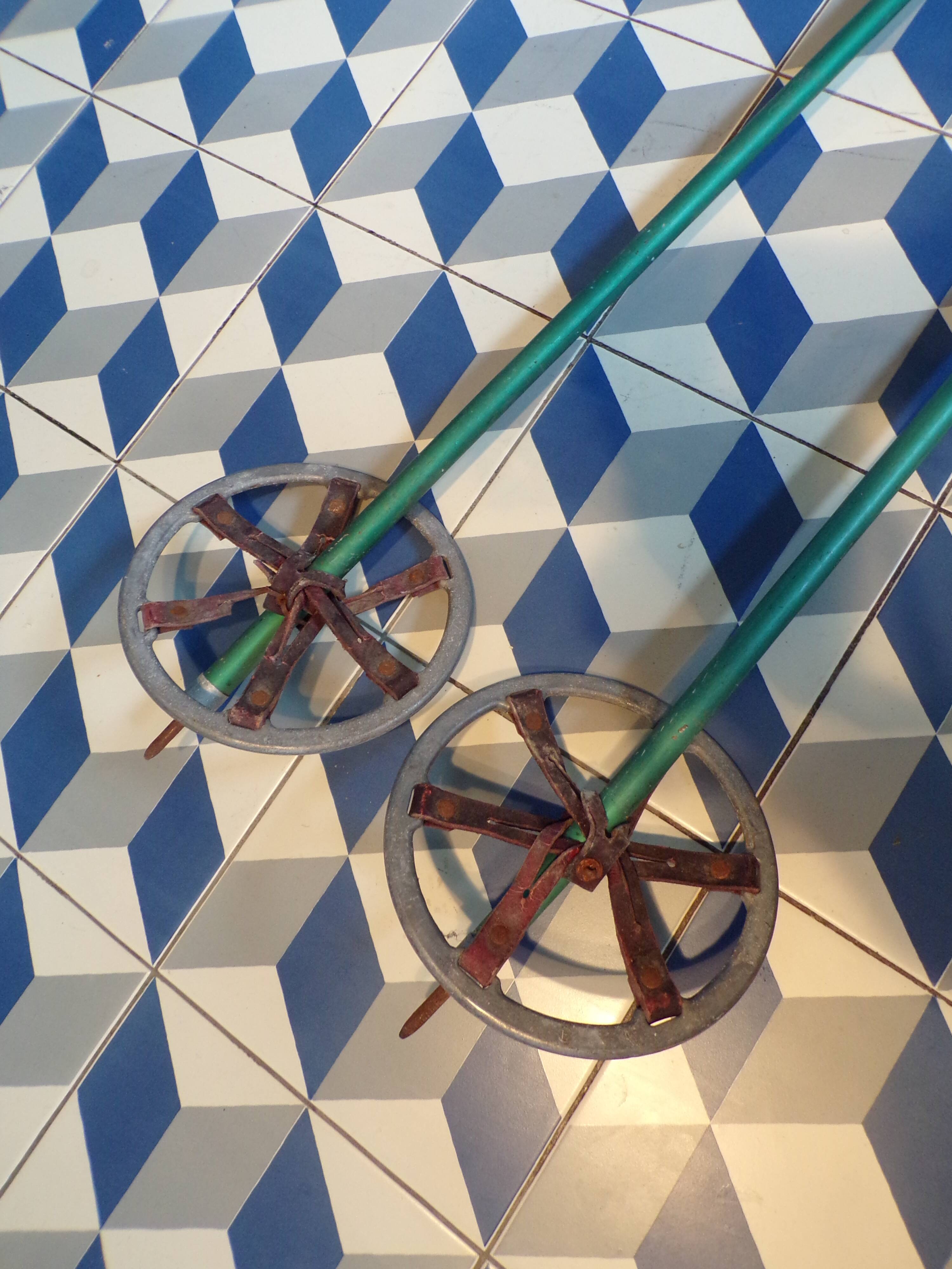 Pair of old ski poles