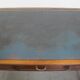 Bureau et chaise de bureau Chesterfield en cuir de vachette bleu