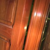 Vintage glass library in solid cherry