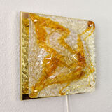 Mazzega Murano glass and brass wall lamp from the 60s