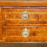 Restored console in Burr Oak & Satin Wood, circa 1920.
