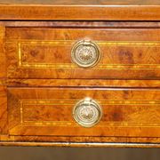 Console en Orme Burr & Bois Satiné restaurée, vers 1920