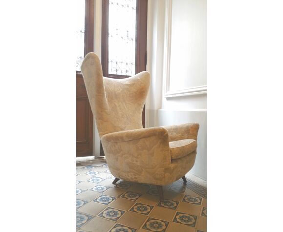 Armchair "wingback chair" Bergere 1950 organic