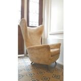 Fauteuil a oreilles "wingback chair" Bergere 1950 organique