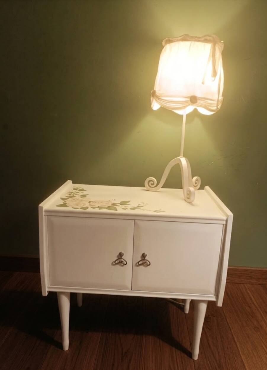 Vintage wooden bedside table