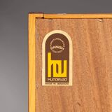 Rosewood library designed by Danish designers with doors by Hundevad & Co, 1960s.