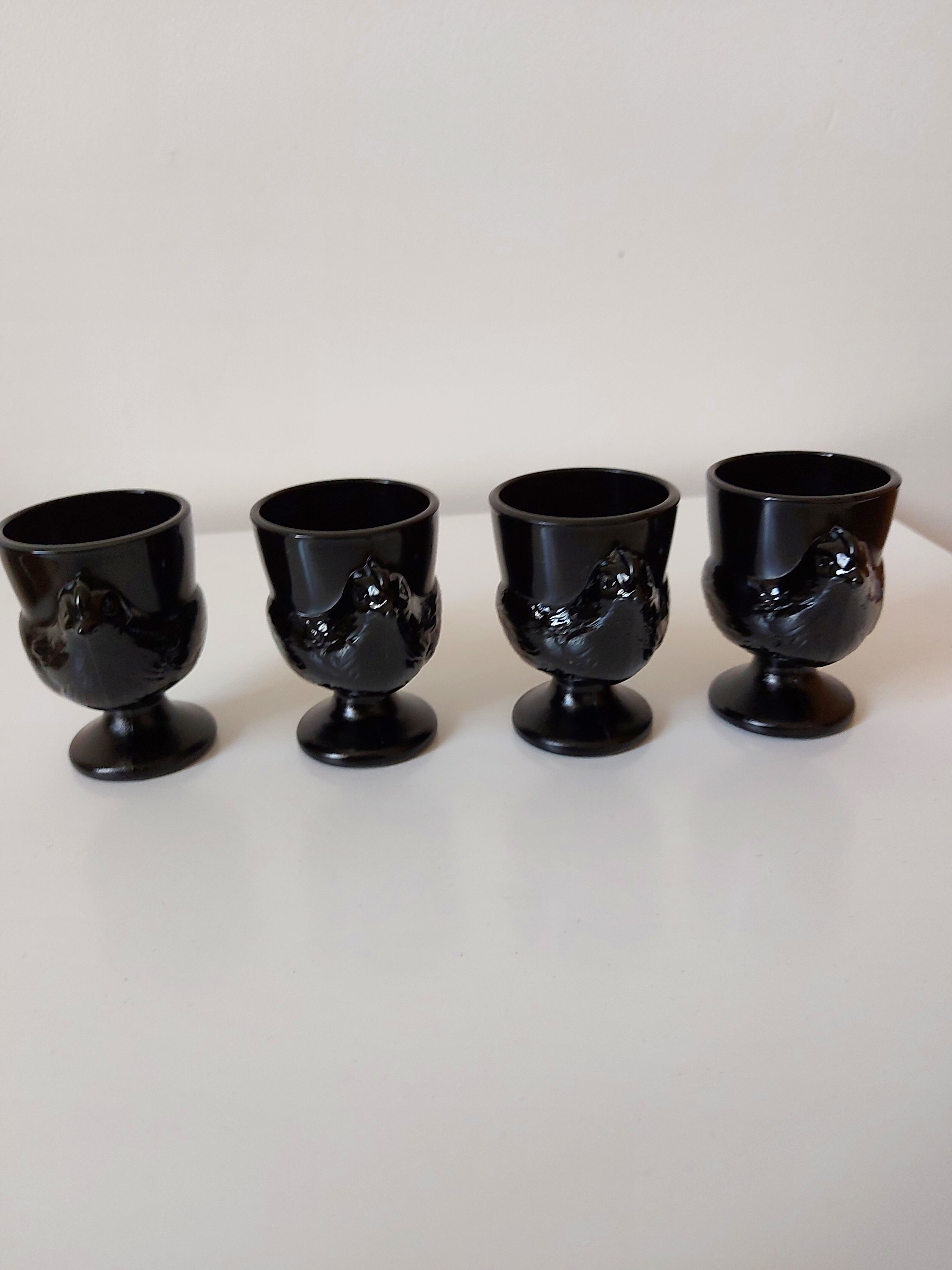 Black chicken eggcups