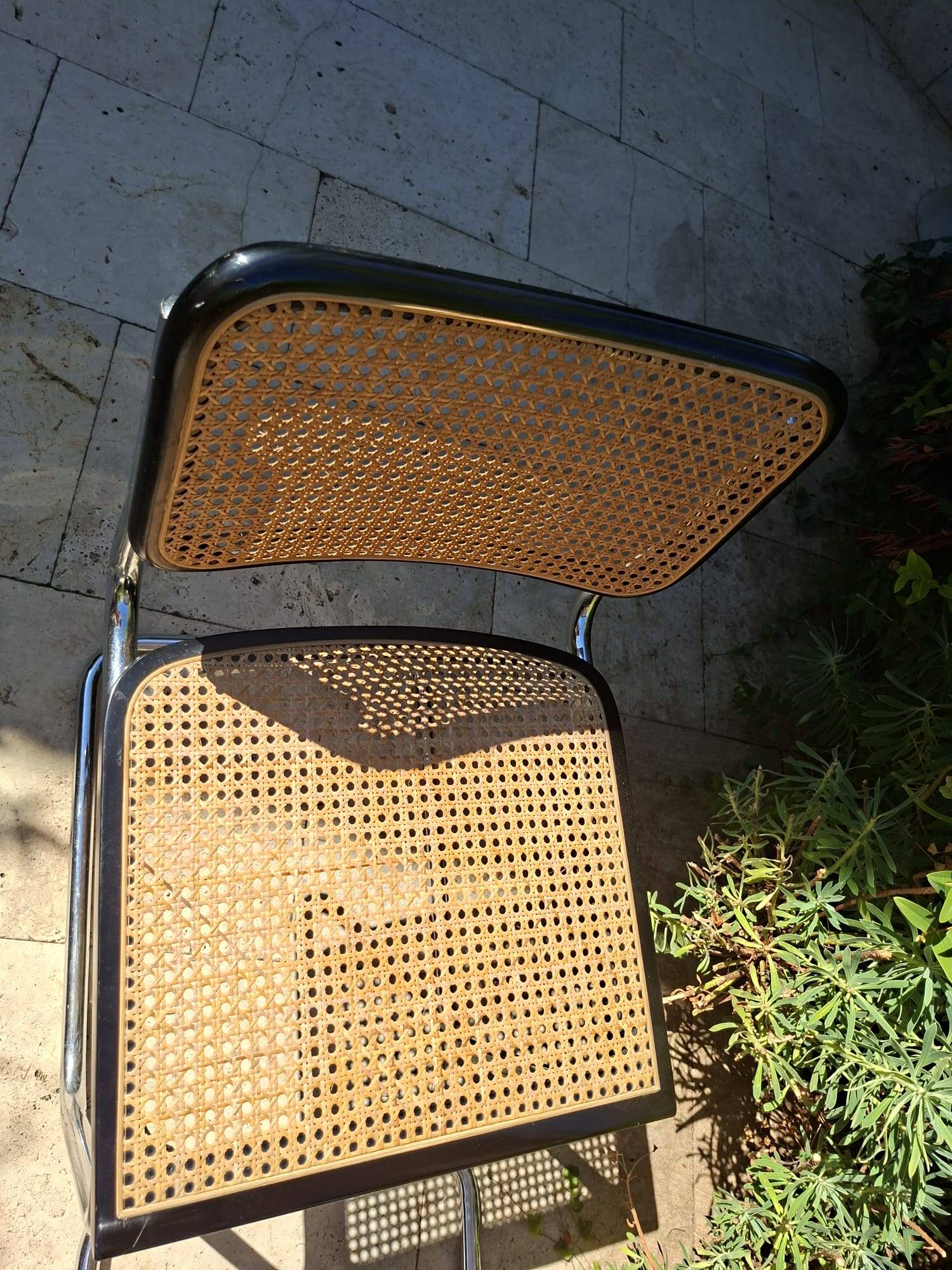 Set of 6 black Marcel Bauer B32 style chairs