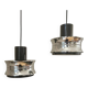 Pair of Midcentury Pendants in style of Jo Hammerborg, Denmark, 1970s