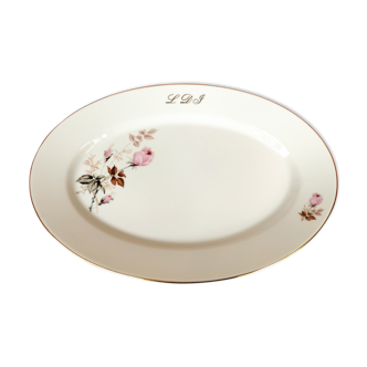 Plat ovale  en porcelaine de Limoges