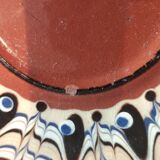 Set of 4 handmade and vintage painted ceramic plates from Bulgaria