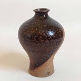 Soliflore two-tone glazed stoneware 1970s height 19 cm