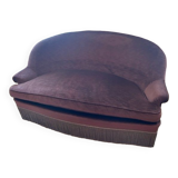 Brown velvet toad sofa