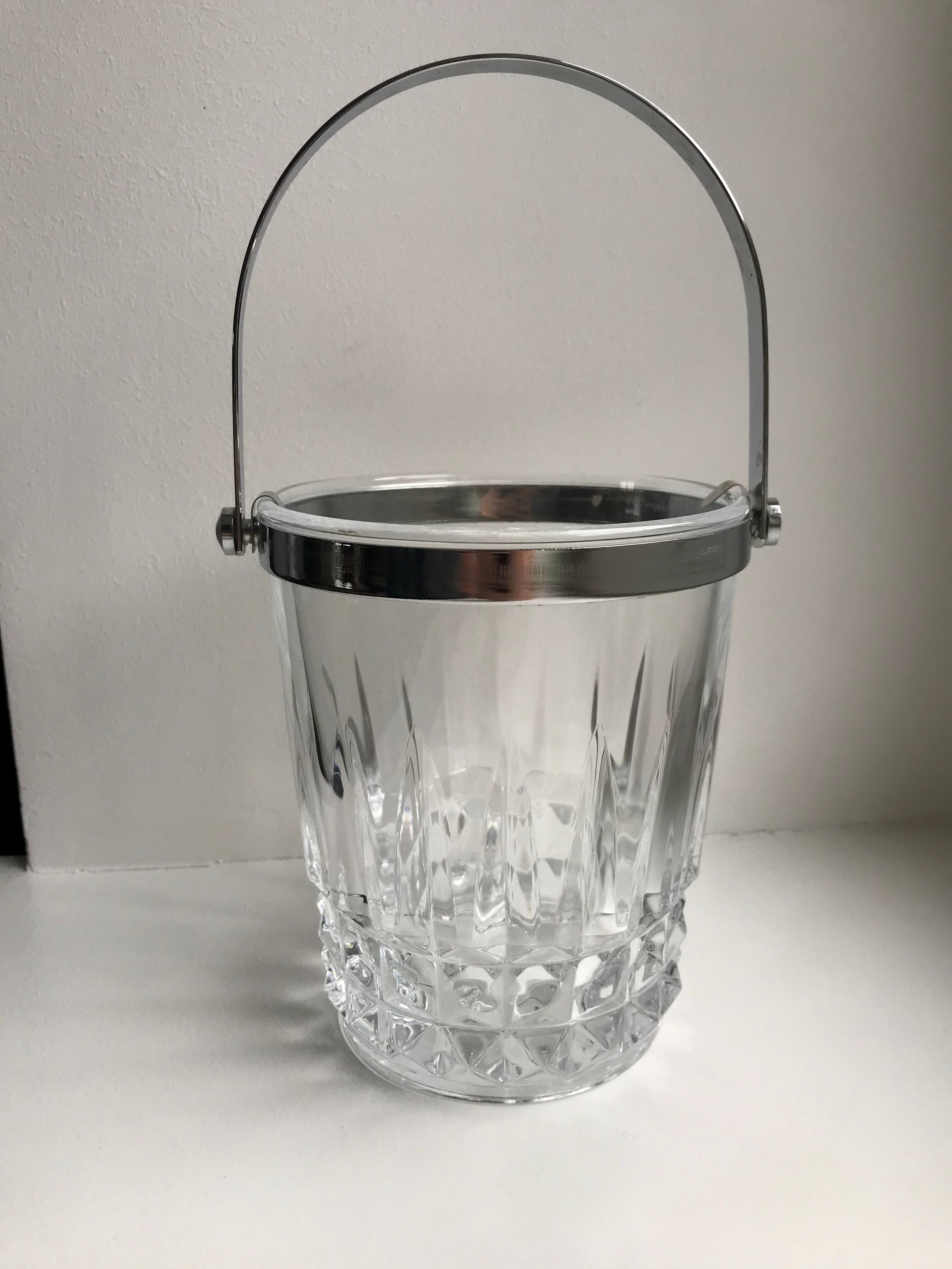 Crystal ice bucket 60s-70s