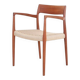 Armchair “#57” by Niels Otto Møller / Teak / Paper cord / Fully restored / 1960s / 1970s / Danish Modern Design