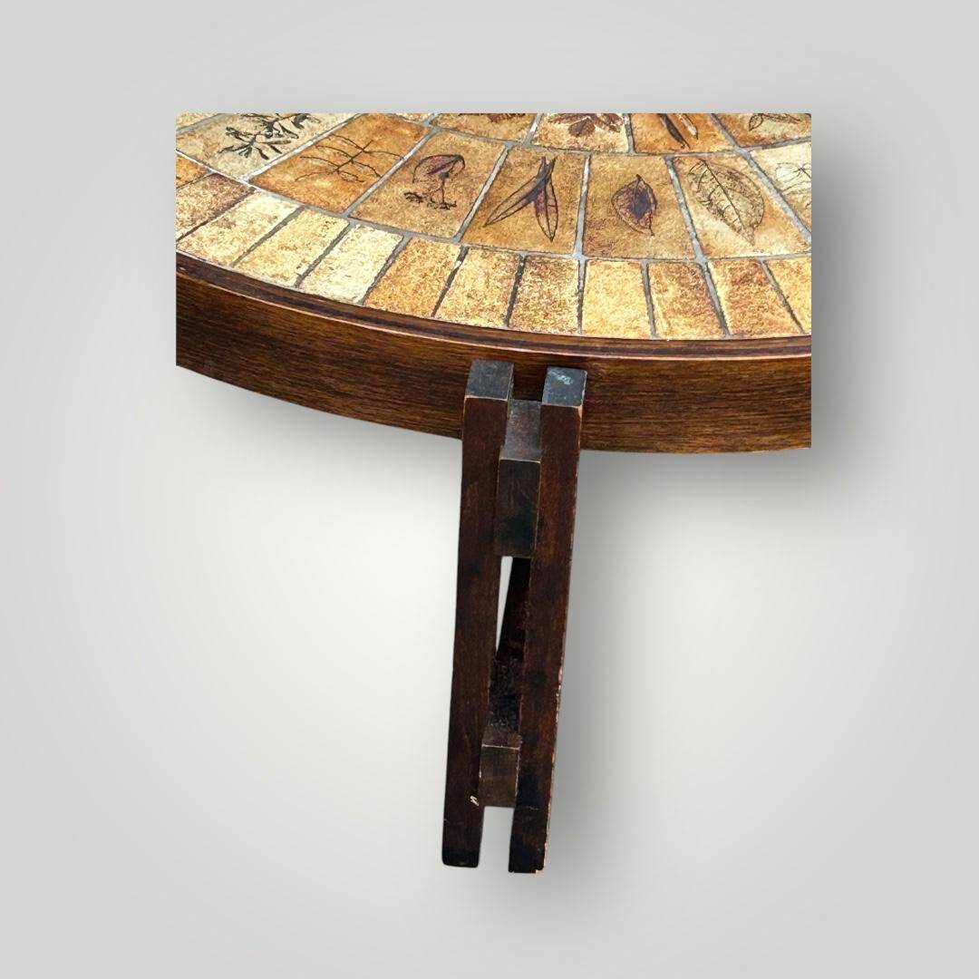 Circular Coffee Table “Les Herbiers” By Roger Capron - Ceramic 1960 Vallauris