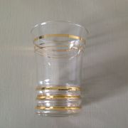 Lot de 9 verres à filets dorés