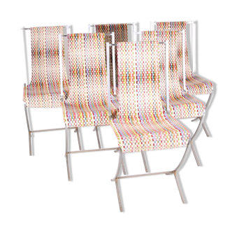Suite of 6 vintage chairs by Pierre Cardin for Maison Jansen